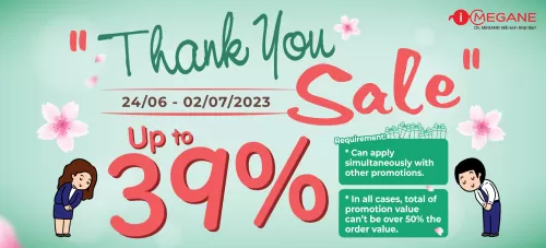 "THANK YOU SALE" PROMOTION - SALE UP TO 39%